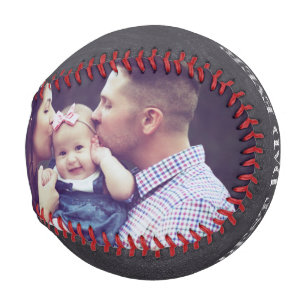 Balle De Baseball Photo de famille personnalisée Meilleur Papa Jamai