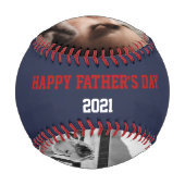 Balle De Baseball Photo de fête des pères personnalisée (Dos)