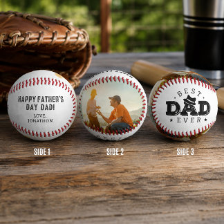 Balle De Baseball Photo Meilleur Papa de Tous les Jours de la Fête d