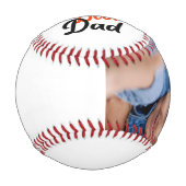 Balle De Baseball Photo personnalisée Baseball personnalisé #fatherd (Devant)