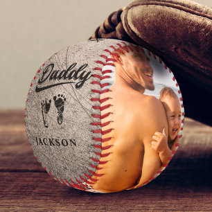 Balle De Baseball Photo personnalisée de la fête des pères avec les 