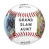 Balle De Baseball Photo personnalisée de la tante (Devant)