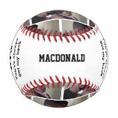 Balle De Baseball Photo personnalisée de mon PVM (Devant)