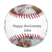 Balle De Baseball Photo personnalisée du mari Baseball (Dos)
