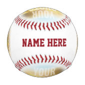Balle De Baseball Photo PERSONNALISÉE Et Cercle De Nom (Dos)