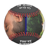 Balle De Baseball Photo personnalisée gris DAD-TO-BE 2 (Dos)