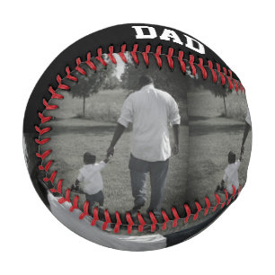 Balle De Baseball Photo personnalisée La fête du Père du monde nu