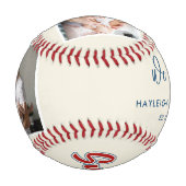 Balle De Baseball Photo Personnalisée - Papa Keepsaké (Dos)