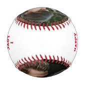 Balle De Baseball Photo personnalisée Saint Valentin Je vous aime Co (Dos)