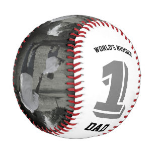 Balle De Baseball Photo World’s Number One Dad Grand-pa Custom