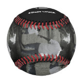 Balle De Baseball Photo World’s Number One Papa Grand-père Black Cus (Dos)