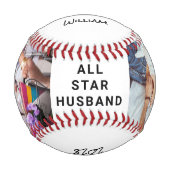 Balle De Baseball Photos de l'anniversaire du mari (Devant)