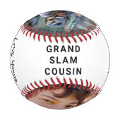 Balle De Baseball Photos personnalisées Cousin (Dos)