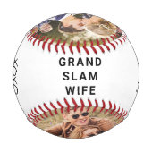 Balle De Baseball Photos personnalisées de la femme (Dos)