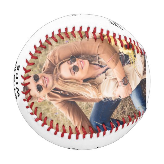 Balle De Baseball Photos personnalisées de la femme (Devant Gauche)