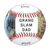 Balle De Baseball Photos personnalisées papa (Devant)