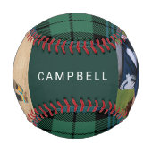 Balle De Baseball Photos Plaid Green Campbell Tartan Custom (Dos)