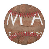 Balle De Baseball pierre de brique rustique Brown ajouter le nom let (Dos)
