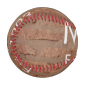 Balle De Baseball pierre de brique rustique Brown ajouter le nom let (Devant Gauche)