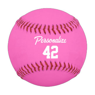 Balle De Baseball Pink Girly Personnalisé