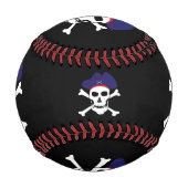 Balle De Baseball Pirates Drapeau & Capitaine Jack / Sport pirate (Devant)