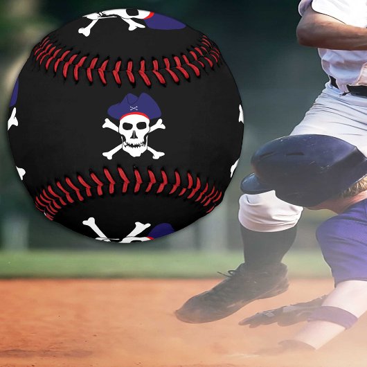 Balle De Baseball Pirates Drapeau & Capitaine Jack / Sport pirate