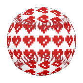 Balle De Baseball Pixel Coeur 8 bits Amour (Dos)