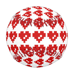 Balle De Baseball Pixel Coeur 8 bits Amour