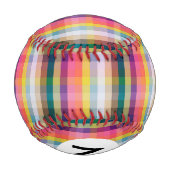 Balle De Baseball Plaid écossais Abstrait (Dos)