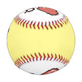 Balle De Baseball Plan noir de la reine du coeur (Devant)