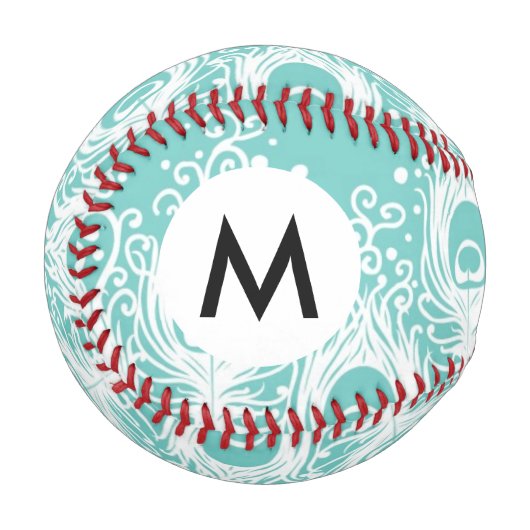 Balle De Baseball Plumes douces de paon (Devant Gauche)