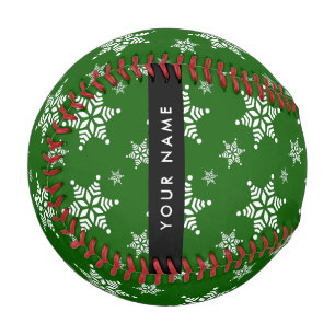 Balle De Baseball Pneus blancs, Vert, Votre nom, Personnaliser