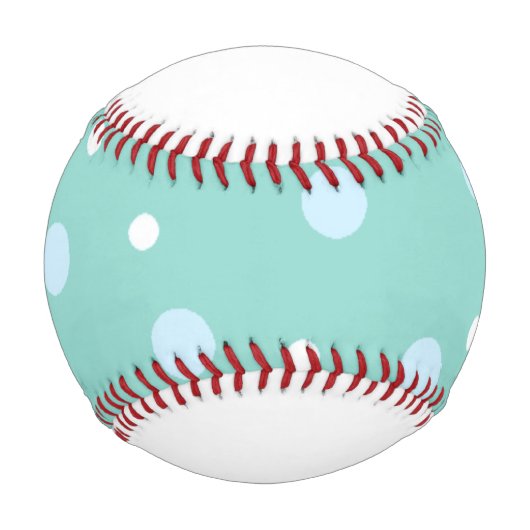 Balle De Baseball Points polka avec nom (Devant)