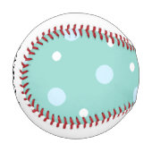 Balle De Baseball Points polka avec nom (Devant Gauche)
