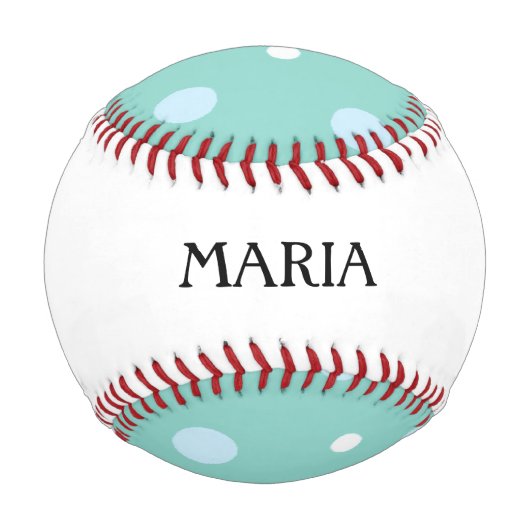 Balle De Baseball Pois avec nom (Dos)