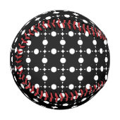 Balle De Baseball Pois blancs, Motif à points Polka, points, pointil (Devant Gauche)