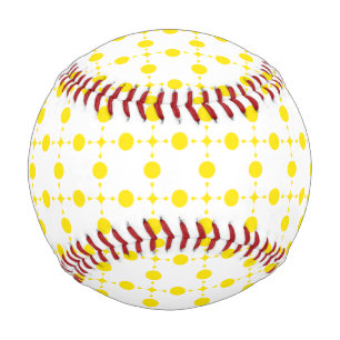 Balle De Baseball Pois Jaunes, Motif Polka Dot, Points, Pots