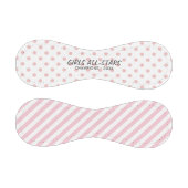 Balle De Baseball Pois roses et bandes avec texte personnalisé (Panneaux)