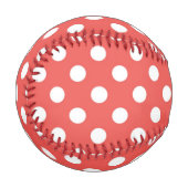 Balle De Baseball Pois rouges et blancs (Devant Gauche)