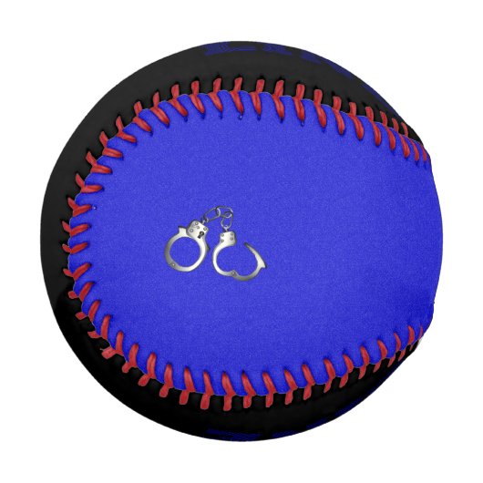 Balle De Baseball Police menottes mince Ligne bleue (Dos Droite)