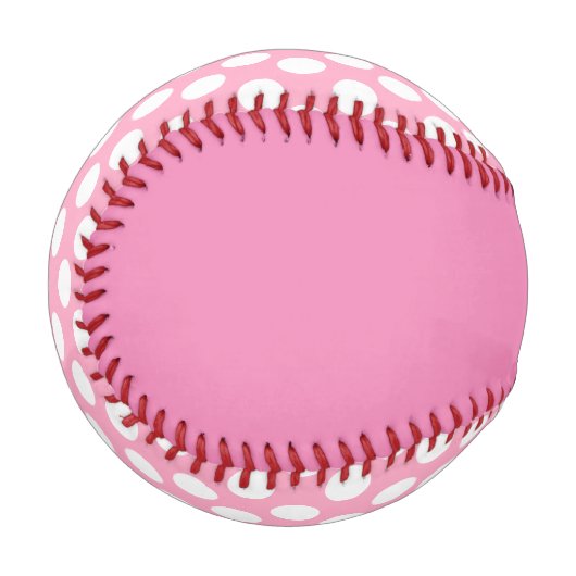 Balle De Baseball Polka Pote Rose Personnalisée Baseball (Devant Gauche)