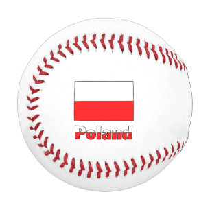 Balle De Baseball Pologne et drapeau polonais avec votre nom