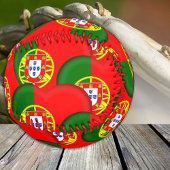 Balle De Baseball Portugues Drapeau & Coeurs - Baseball Portugal/spo