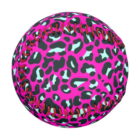 Balle De Baseball Poster de animal de Cheetah Leopard rose moderne (Dos Droite)
