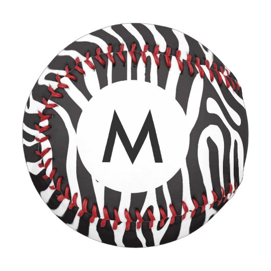 Balle De Baseball Poster de animal monogramme (Devant Gauche)