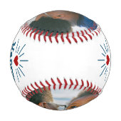 Balle De Baseball Premier anniversaire pour papa de Baby Photo (Dos)