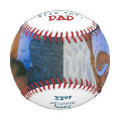 Balle De Baseball Premier anniversaire pour papa de Baby Photo (Devant)