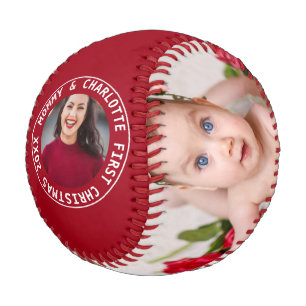 Balle De Baseball Premier Noël Personnalisé L'Une D'Une Type Photo