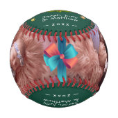 Balle De Baseball Première conservation de Noël avec photos de famil (Devant)