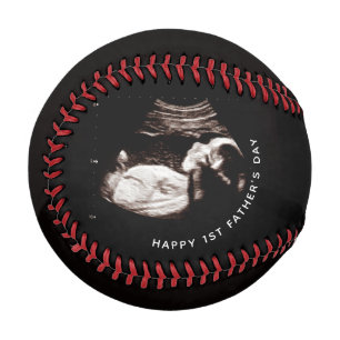 Balle De Baseball Première Fête des pères Personnalisée Bébé Sonogra